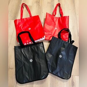 4 Pieces Lululemon Reusable Shopping Tote Bag Large